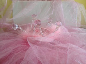 Pink Princess Tulle Crown